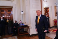 Gianni Infantino, President, Fédération Internationale de Football Association (FIFA), displays the World Cup Trophy prior to United States President Donald J Trump making remarks at The White House Digital Assets (Crypto) Summit in the State Dining Room of the White House in Washington, DC, US, on Friday, March 7, 2025. Credit: Chris Kleponis / CNP. 07 Mar 2025 Pictured: United States President Donald J Trump arrives to make remarks at The White House Digital Assets (Crypto) Summit in the State Dining Room of the White House in Washington, DC, US, on Friday, March 7, 2025. Credit: Chris Kleponis / CNP. Photo credit: Chris Kleponis - CNP / MEGA 